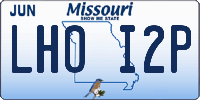 MO license plate LH0I2P