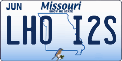 MO license plate LH0I2S