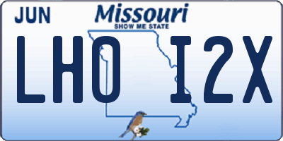 MO license plate LH0I2X