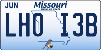 MO license plate LH0I3B