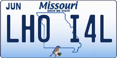 MO license plate LH0I4L