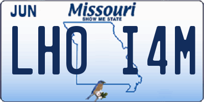 MO license plate LH0I4M
