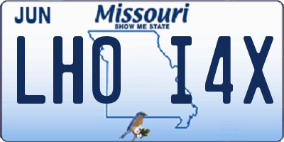 MO license plate LH0I4X