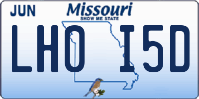 MO license plate LH0I5D