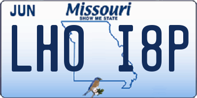 MO license plate LH0I8P