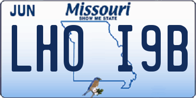 MO license plate LH0I9B
