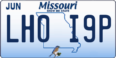 MO license plate LH0I9P