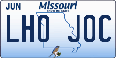 MO license plate LH0J0C
