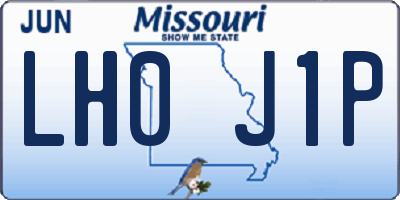 MO license plate LH0J1P