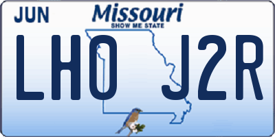 MO license plate LH0J2R