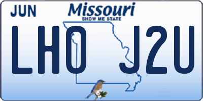 MO license plate LH0J2U