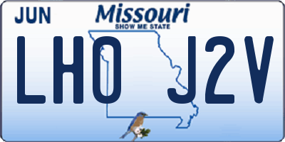MO license plate LH0J2V
