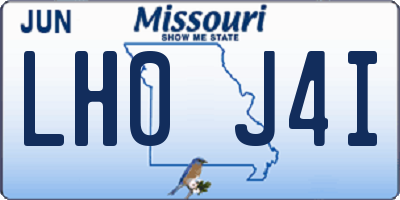 MO license plate LH0J4I
