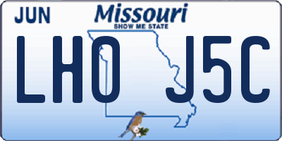 MO license plate LH0J5C