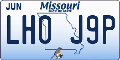 MO license plate LH0J9P