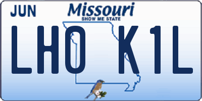 MO license plate LH0K1L
