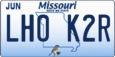 MO license plate LH0K2R