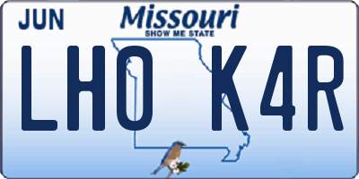 MO license plate LH0K4R