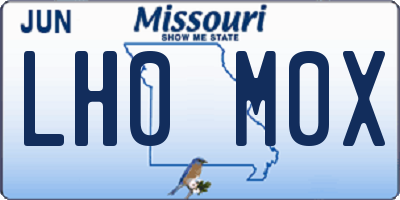 MO license plate LH0M0X