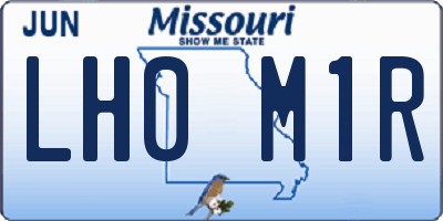 MO license plate LH0M1R