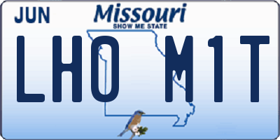 MO license plate LH0M1T