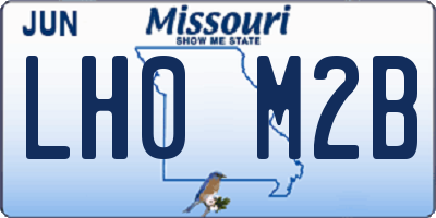 MO license plate LH0M2B