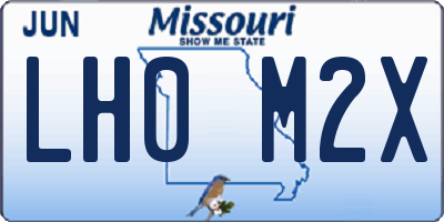 MO license plate LH0M2X