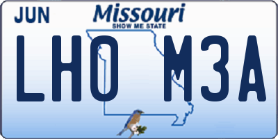 MO license plate LH0M3A