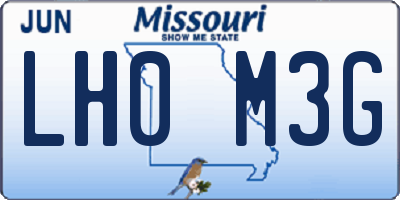 MO license plate LH0M3G