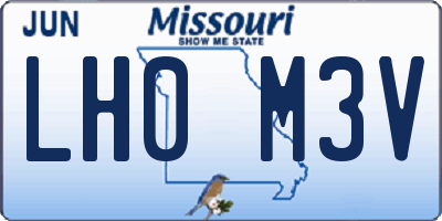 MO license plate LH0M3V