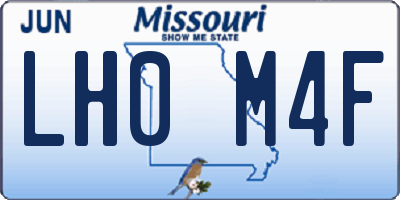 MO license plate LH0M4F