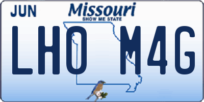 MO license plate LH0M4G