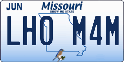 MO license plate LH0M4M