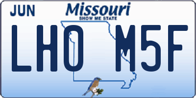 MO license plate LH0M5F