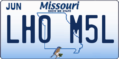 MO license plate LH0M5L
