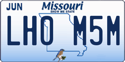 MO license plate LH0M5M