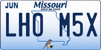 MO license plate LH0M5X