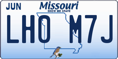 MO license plate LH0M7J