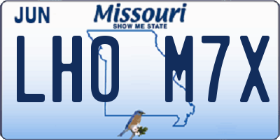 MO license plate LH0M7X