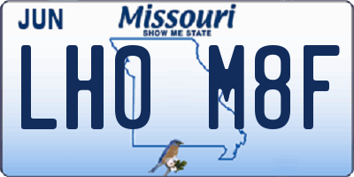 MO license plate LH0M8F