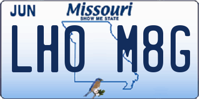 MO license plate LH0M8G