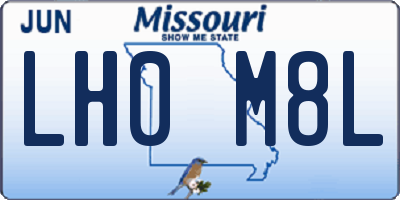 MO license plate LH0M8L