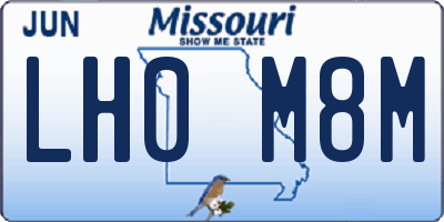 MO license plate LH0M8M
