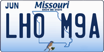 MO license plate LH0M9A
