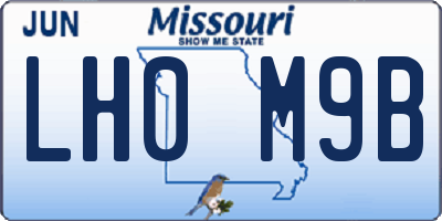 MO license plate LH0M9B