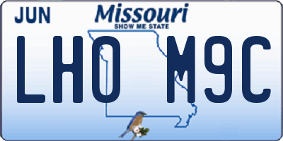 MO license plate LH0M9C