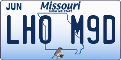MO license plate LH0M9D
