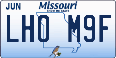 MO license plate LH0M9F