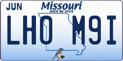 MO license plate LH0M9I