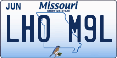 MO license plate LH0M9L
